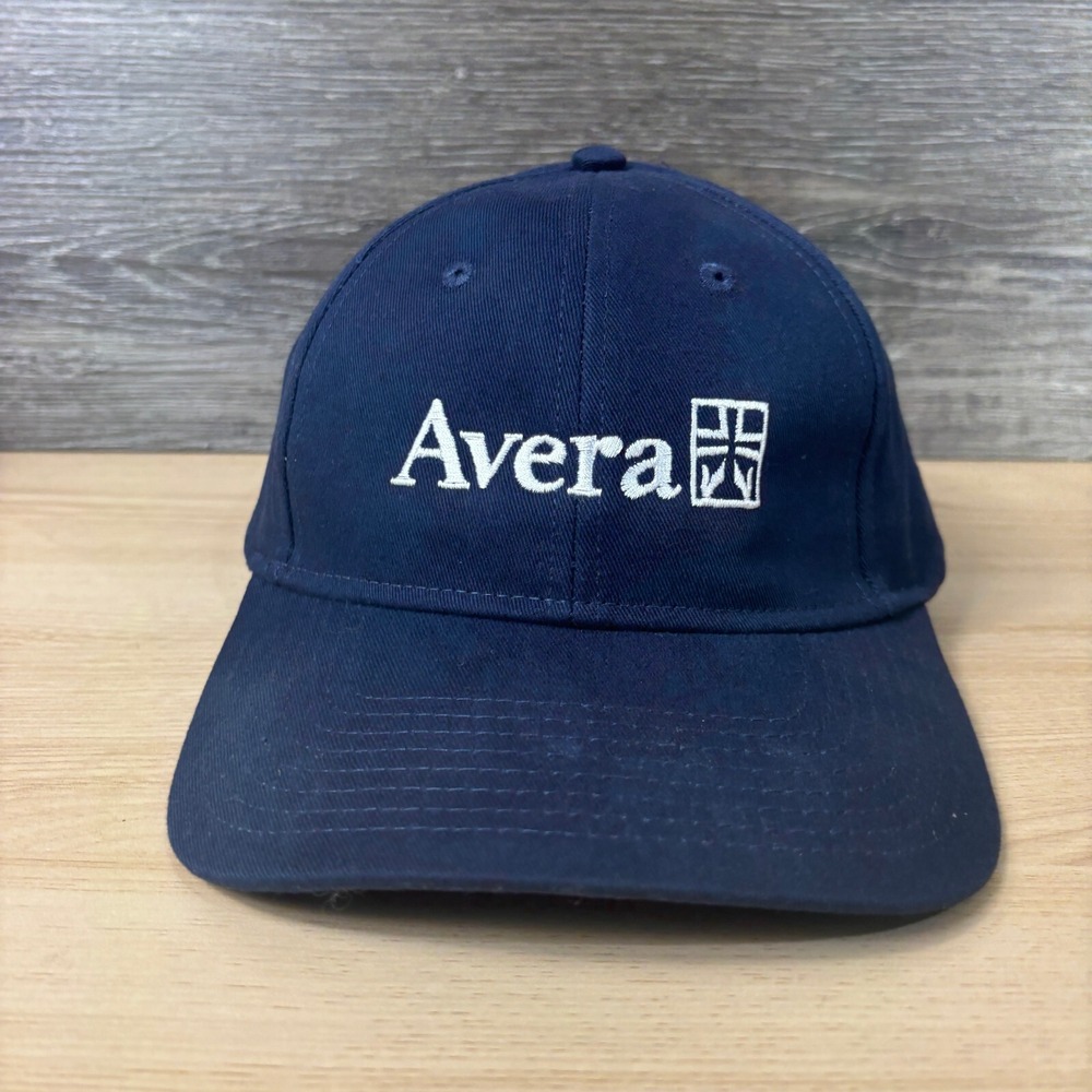 Avera Hat Cap Strap Back Blue White Logo One Size Adjustable‎